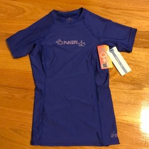 NWT: Cute Purple O’Neill 50+SPF Swim Top